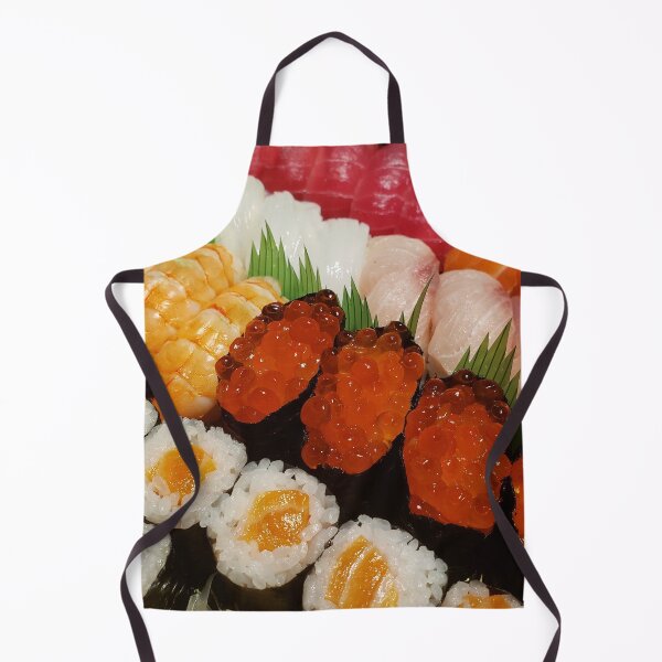 Item preview, Sushi Tray Japanese Salmon Roe Shrimp Tuna Squid Cuttlefish Yellow Tail California Roll designed and sold by HppyStrngHelthy.