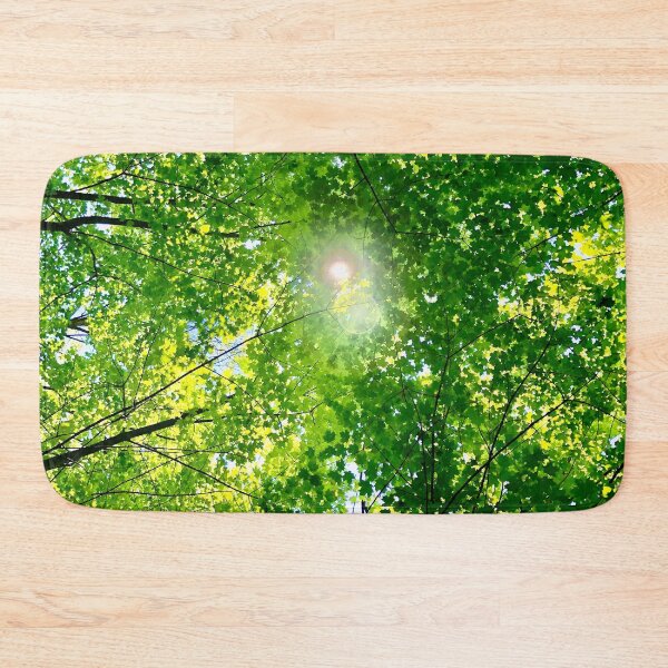 Item preview, Forest Fresh Green Sun Shining Through Maple Leaves Trees designed and sold by HppyStrngHelthy.