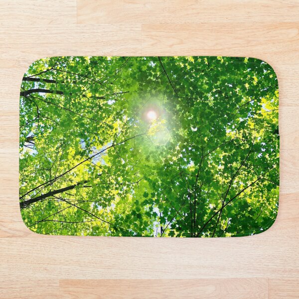 Item preview, Forest Fresh Green Sun Shining Through Maple Leaves Trees designed and sold by HppyStrngHelthy.