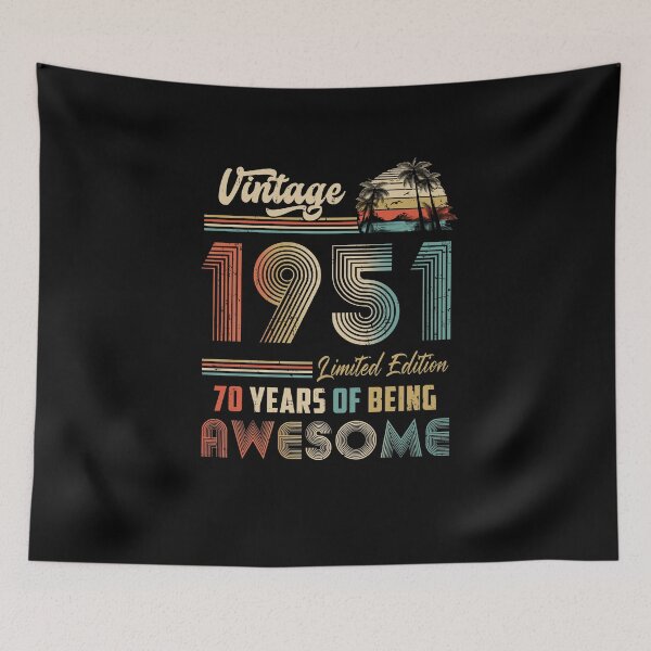 Item preview, Vintage 1951 70th Birthday Gift Men Women 70 Years Old designed and sold by cadieuxart.