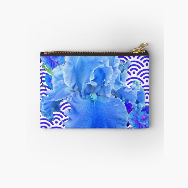 Item preview, BLUE WHITE FROTHY IRIS PATTERN GARDEN ABSTRACT ART designed and sold by sharlesart.