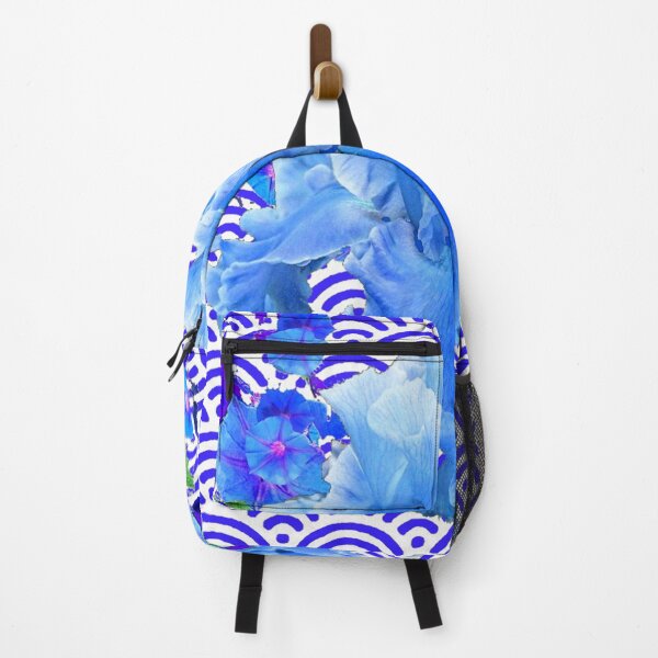 Item preview, BLUE WHITE FROTHY IRIS PATTERN GARDEN ABSTRACT ART designed and sold by sharlesart.
