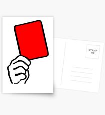 Foul - rote Karte Postkarten