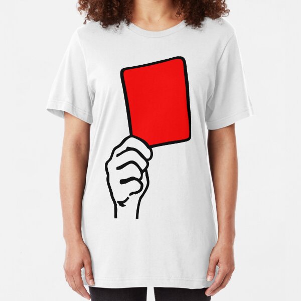 Foul - red card Slim Fit T-Shirt