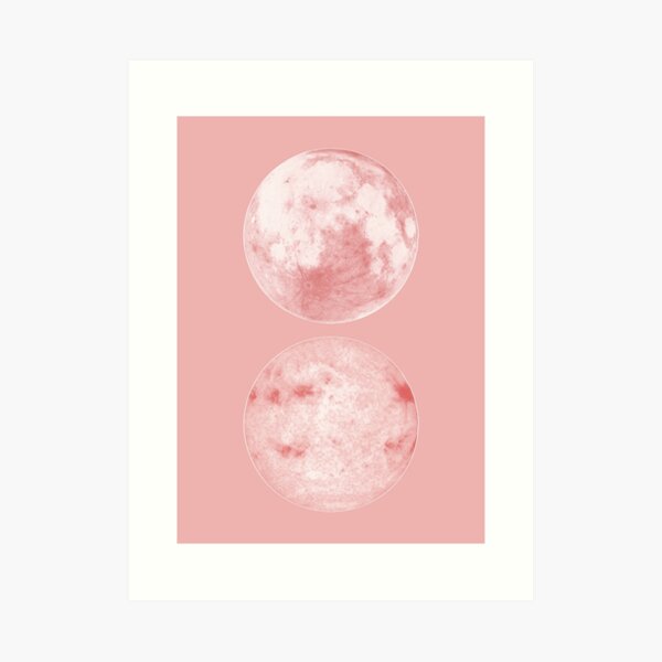 Moon and sun Art Print