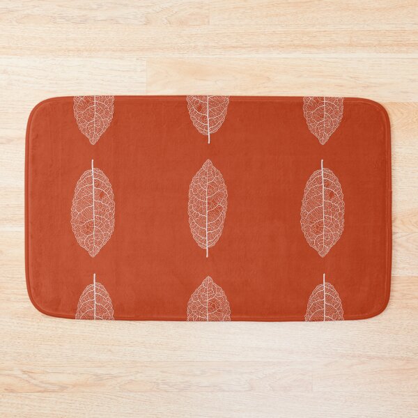 Item preview, Skeleton Leaf, Mahoe , rust colour background designed and sold by MHen.
