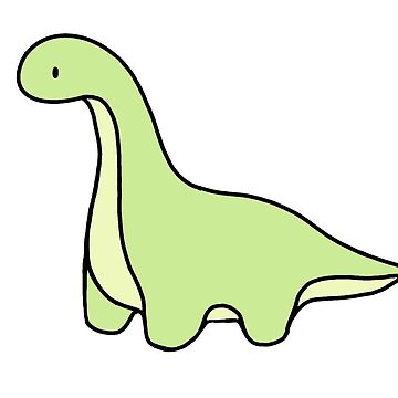 Simple Light Green Stuffed Animal Brontosaurus Dinosaur Pin for