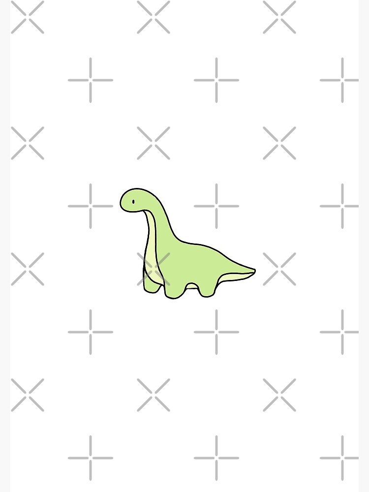 Simple Light Green Stuffed Animal Brontosaurus Dinosaur | Spiral Notebook