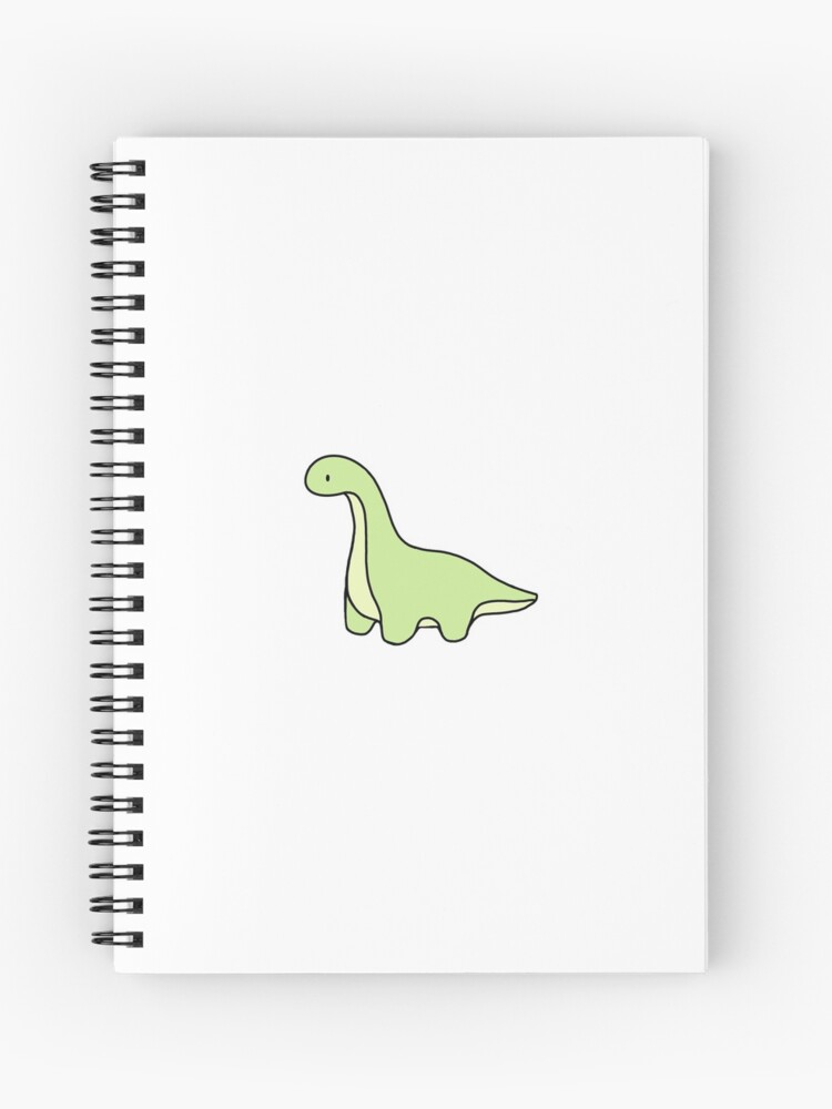 Simple Light Green Stuffed Animal Brontosaurus Dinosaur Spiral Notebook  for Sale by bassoongirl123