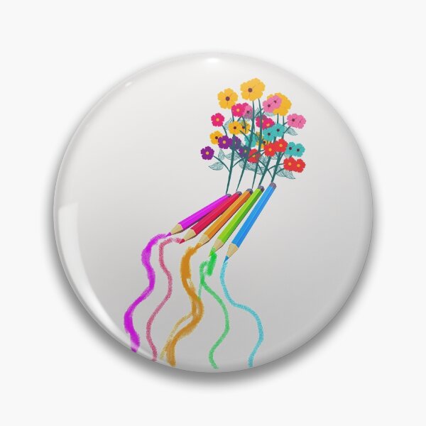 Artikelvorschau, Bunter Bleistift verwandelt sich in bunte Blumen entworfen und verkauft von GeoTeasters.