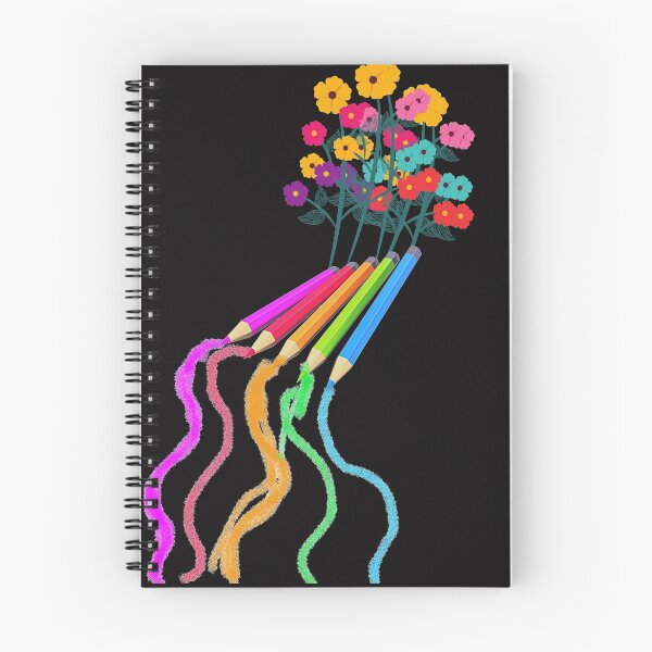 Artikelvorschau, Bunter Bleistift verwandelt sich in bunte Blumen entworfen und verkauft von GeoTeasters.