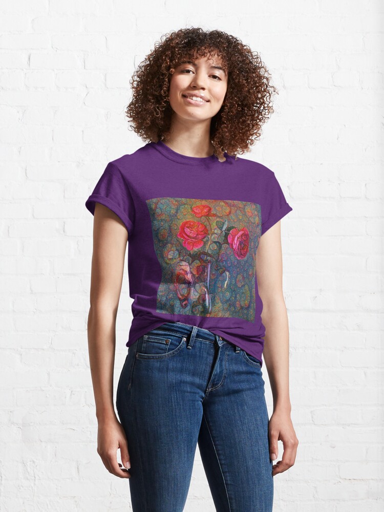 Alternate view of Roses #DeepDreamed Classic T-Shirt
