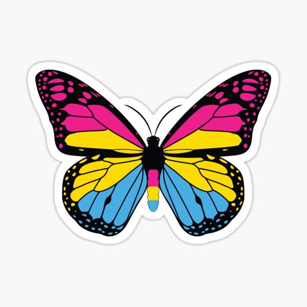 Pansexual Butterfly Pride T Pansexual Colorful Monarch Butterfly Pansexuality Insects 