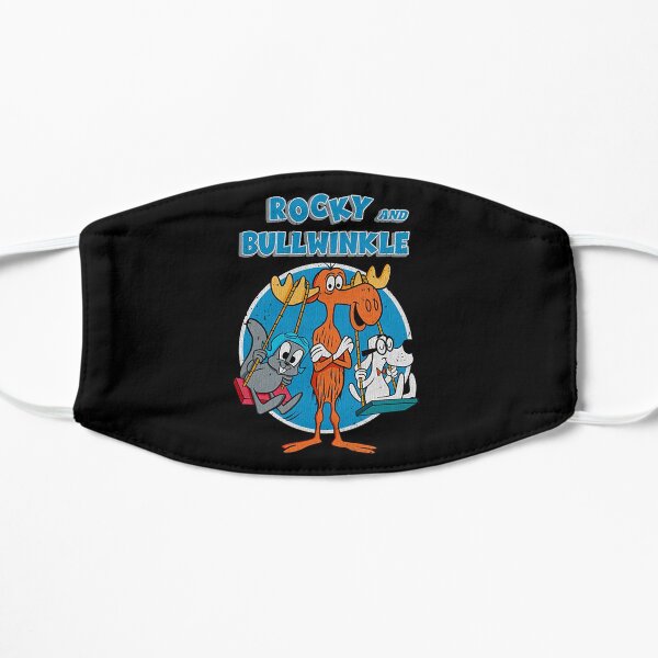 Vintage Rocky and bullwinkle Flat Mask