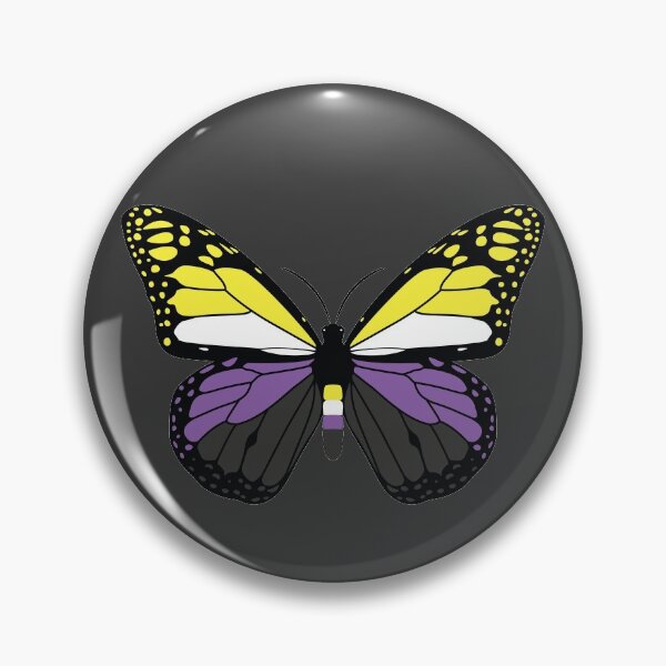 Item preview, Non-Binary Butterfly Pride Gift, Enby NonBinary Colorful Monarch Butterfly, NB NonBinary Insects LGBT+ designed and sold by ArtsyloShop.
