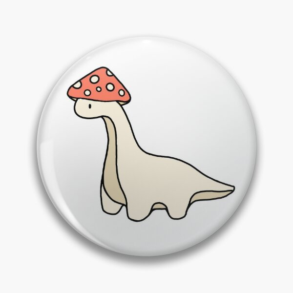 Discover Simple Red and White Mushroom Hat Brontosaurus Dinosaur | Pin