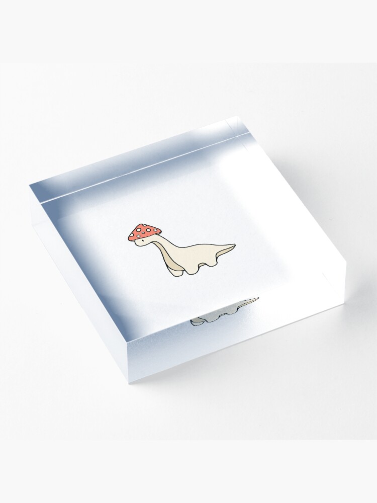 Simple Red and White Mushroom Hat Brontosaurus Dinosaur Sticker for Sale  by bassoongirl123