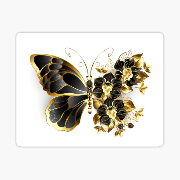 Download Butterfly Brooch Stickers Redbubble