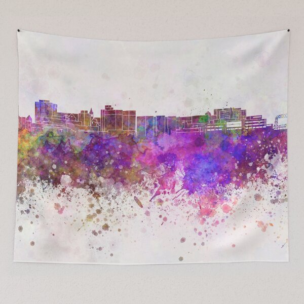 Item preview, Duluth skyline in watercolor background designed and sold by paulrommer.