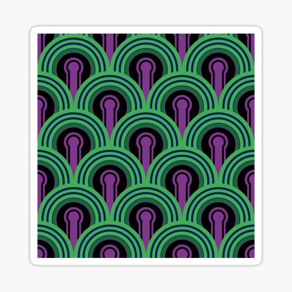 Item preview, Geometric Pattern: Keyhole Arch: Deedree Daniel: Green designed and sold by Red Wolf.