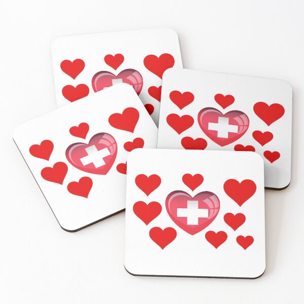 Item preview, Swiss Flag Heart Design designed and sold by Fiftyandfab.