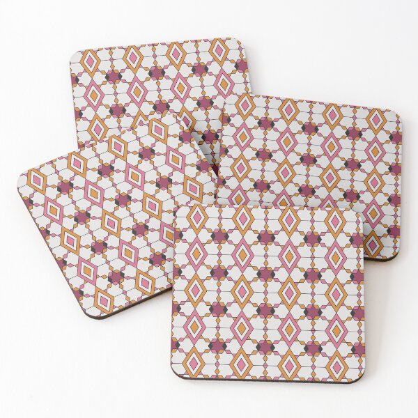Item preview, Hexágono, estrella, diamante, rosa suave. Borgoña, naranja, estampado de patrón para minimalista moderno, escandinavo, rústico, decoración de habitaciones, color claro designed and sold by BONBcreative.