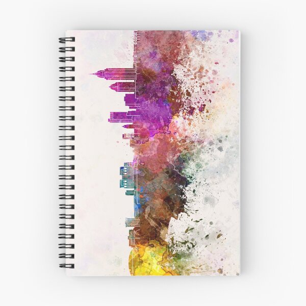 Item preview, Mobile skyline in watercolor background designed and sold by paulrommer.