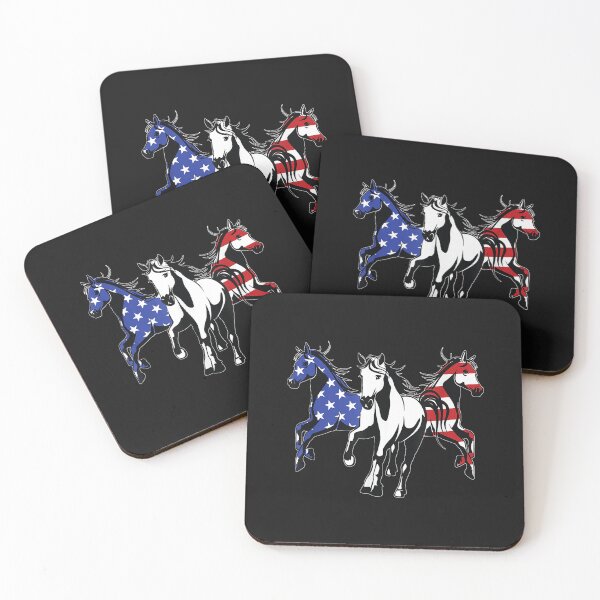 Item preview, American Flag Print Patriotic Horse Independence Day designed and sold by Vignette2323.