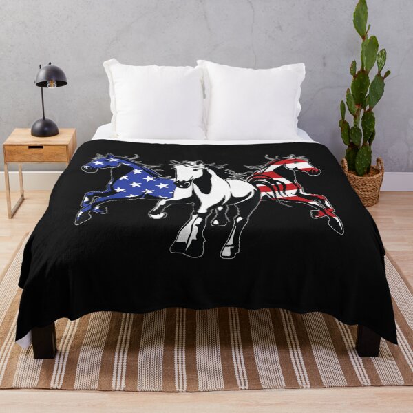 Item preview, American Flag Print Patriotic Horse Independence Day designed and sold by Vignette2323.