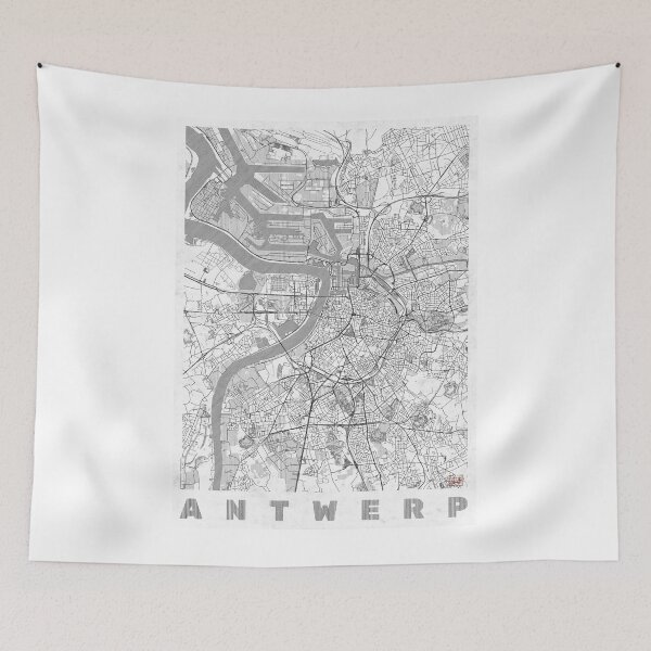 Item preview, Antwerp Map Line designed and sold by HubertRoguski.