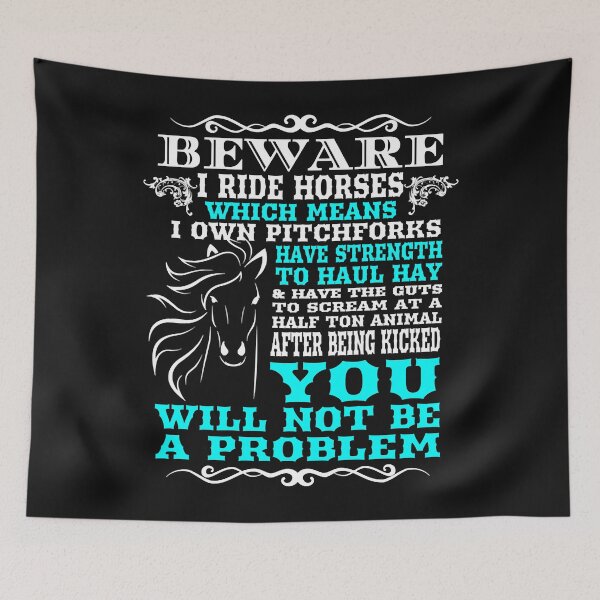 Item preview, Beware I Ride Horses Hoodie Funny Horse Hoodie - Horse Lover designed and sold by Vignette2323.