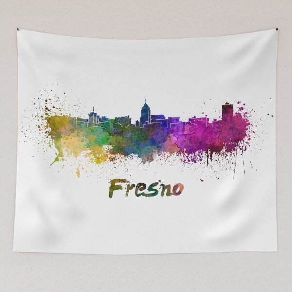Item preview, Fresno skyline in watercolor designed and sold by paulrommer.