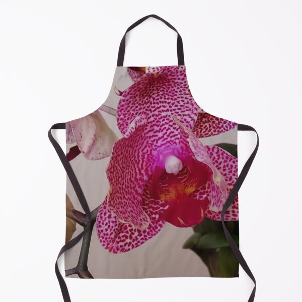 Item preview, White Phalaenopsis Orchid with Pink Burgundy Spots Close up designed and sold by kittenpink.