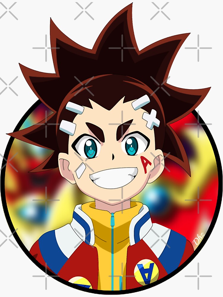 Pegatina «Beyblade Burst Aiger Akabane Gtrise Anime Kids break Manga ...