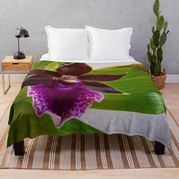 Artikelvorschau, Zygopetalum Orchidee Nahaufnahme entworfen und verkauft von kittenpink.