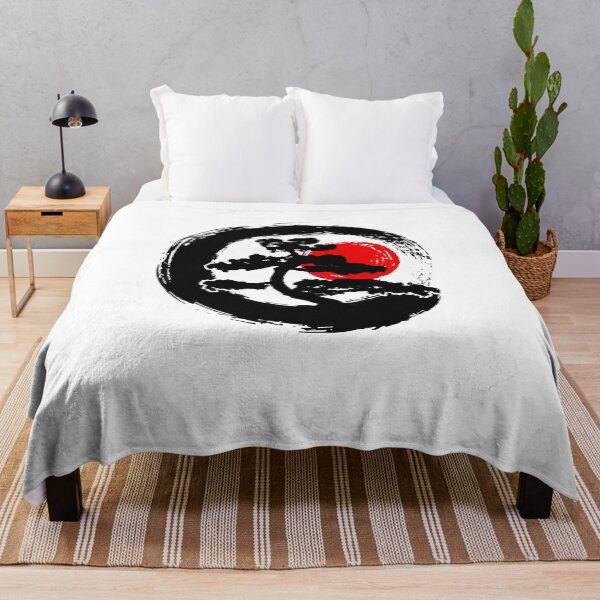 Aperçu de l'œuvre Joli arbre de bonsaï bouddhiste Zen de cercle d'Enso de calligraphie, concepteur créée et vendue par BRANDONPRY1.