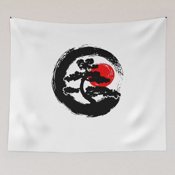 Item preview, Pretty Calligraphy Enso Circle Zen Buddhist Bonsai Tree , Designer designed and sold by BRANDONPRY1.