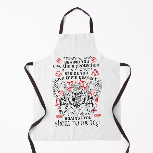 Artikelvorschau, Wenn sie hinter dir stehen, gib ihnen Schutz, wenn sie neben dir stehen, respektiere sie Wikinger mit Axt, Design entworfen und verkauft von KirstenMartine.