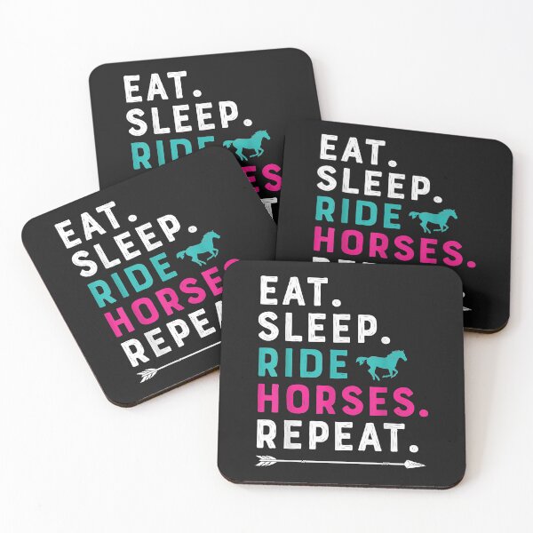 Item preview, Eat Sleep Ride Horses Repeat Horse Girl Horseback Riding designed and sold by Vignette2323.