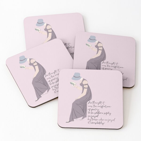 Item preview, The Misfortune of Poetry - Regency Lady Jane Austen Quote designed and sold by MissBennett.
