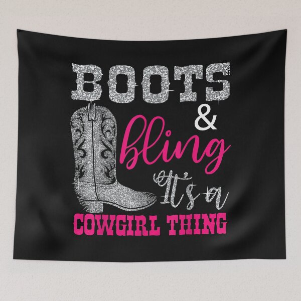 Item preview, Funny Cowgirl Boots Bling Women Gift Cute Love Country Life designed and sold by Vignette2323.
