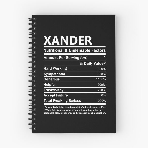 Item preview, Xander Name T Shirt - Xander Nutritional And Undeniable Factors Gift Item Tee designed and sold by choonhoven.
