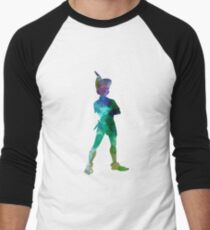 Peter Pan in Aquarell Baseballshirt für Männer