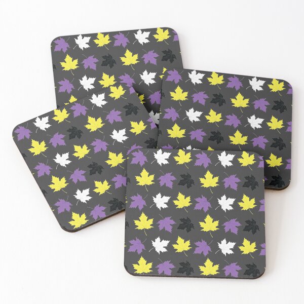 Item preview, Non Binary Maple Leaf Pride Gift, Enby NonBinary Colorful Tree Leaves, NB Non Binary Maple Leaf lovers art LGBT+ designed and sold by ArtsyloShop.
