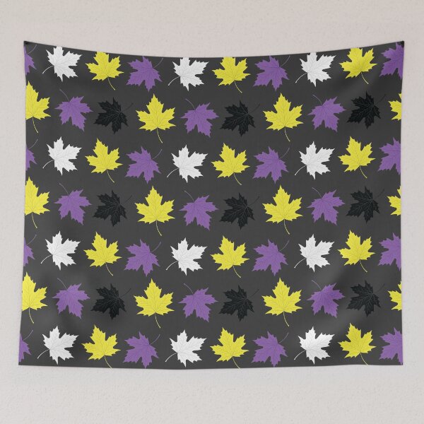 Item preview, Non Binary Maple Leaf Pride Gift, Enby NonBinary Colorful Tree Leaves, NB Non Binary Maple Leaf lovers art LGBT+ designed and sold by ArtsyloShop.