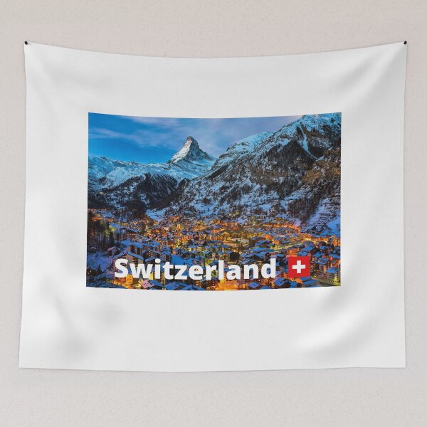 Item preview, Swiss Nature Photo Of Zermatt, The Matterhorn And Mountains By Night. designed and sold by Fiftyandfab.
