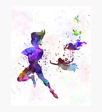 Peter Pan in watercolor Photographic Print