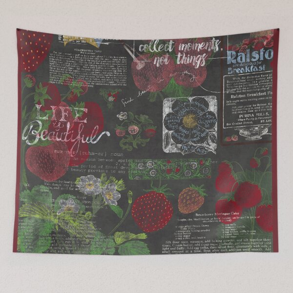 Item preview, Strawberries Chalkboard Collage designed and sold by DigitalEffects.