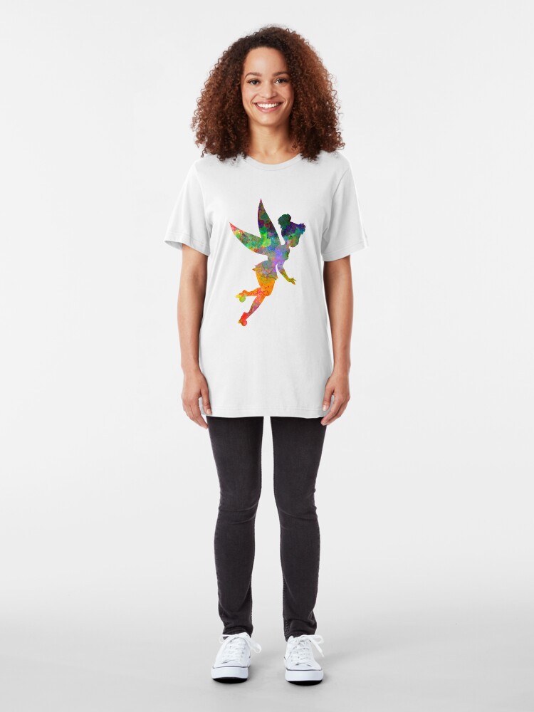 Alternate view of Tinkerbell in watercolor Slim Fit T-Shirt