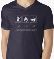I survived the fire swamp Men's V-Neck T-Shirt